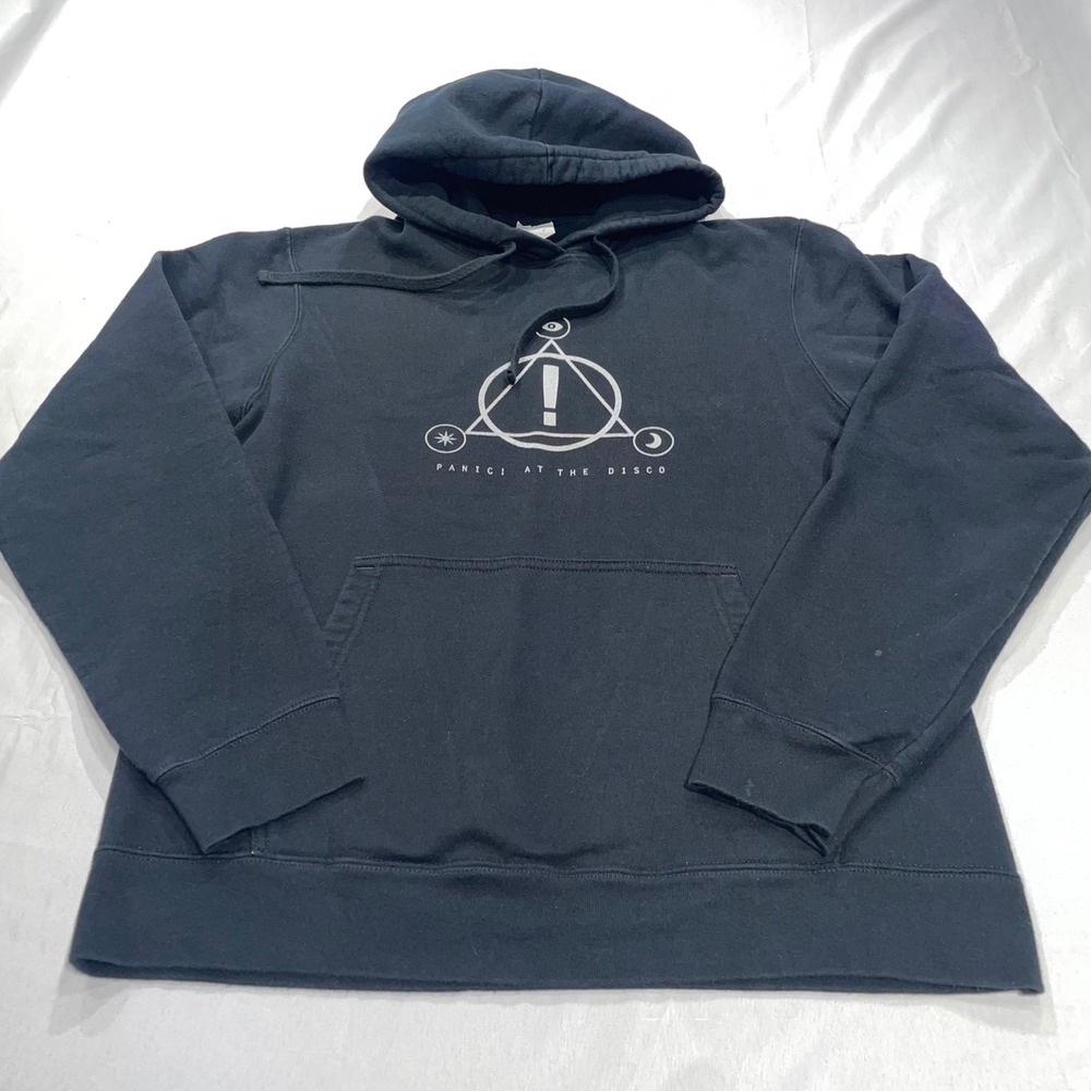 Panic! At The Disco Band Hoodie Black Graphic Sweatshirt Port & Company Medium